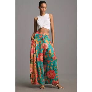 Farm Rio x Anthropologie Floral Wide-Leg Pants